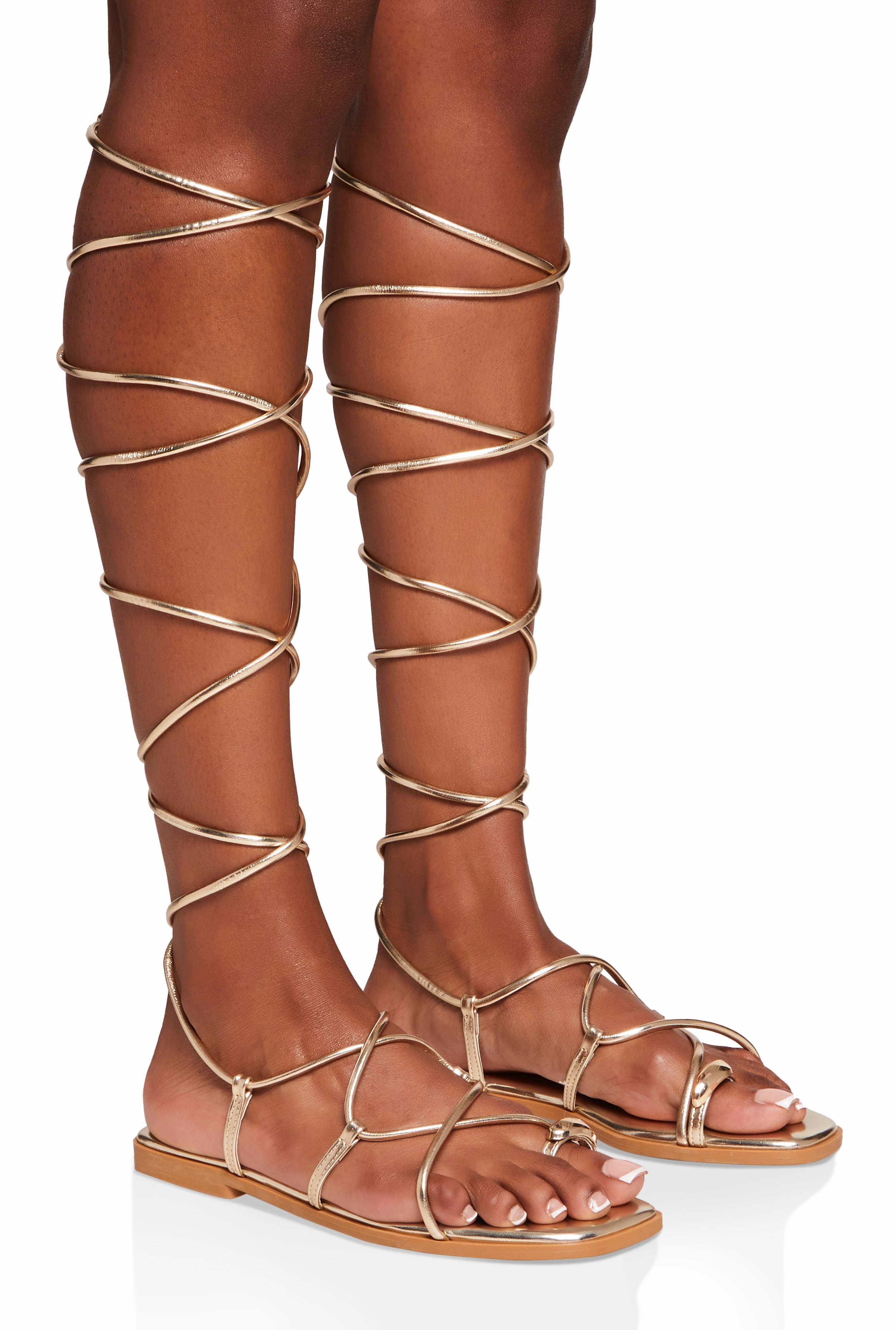 Toe Loop Strappy Gladiator Sandals