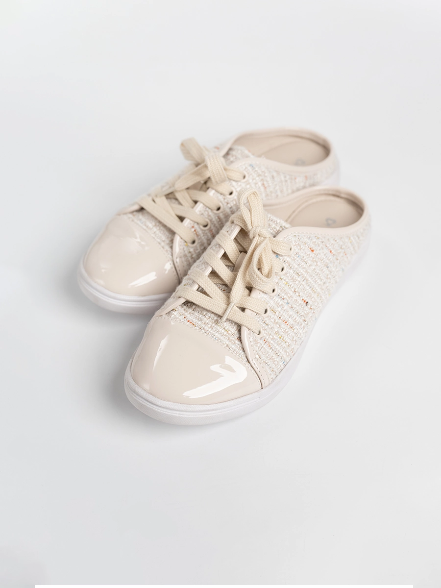 Trixy Tweed Backless Sneakers