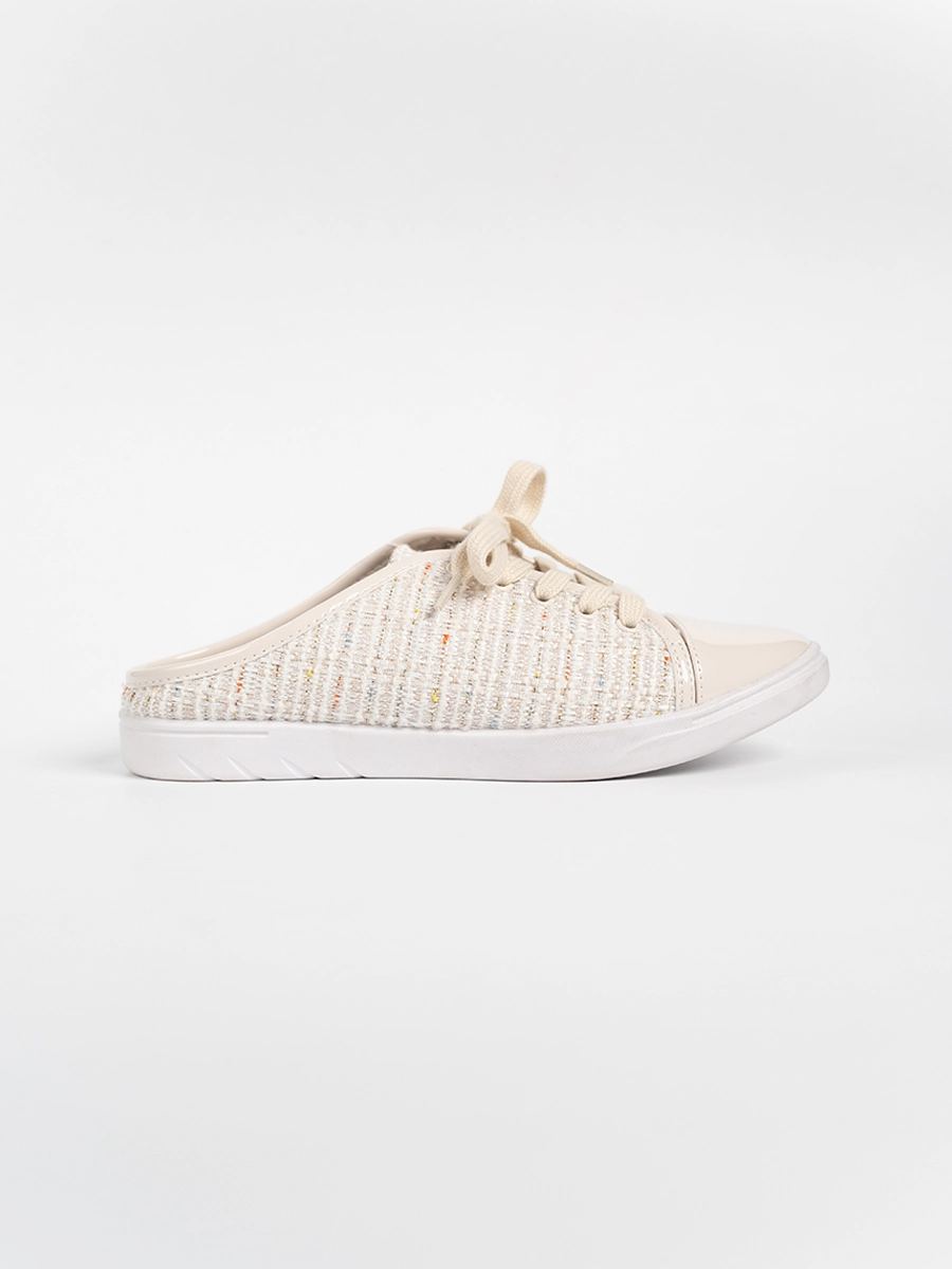Trixy Tweed Backless Sneakers