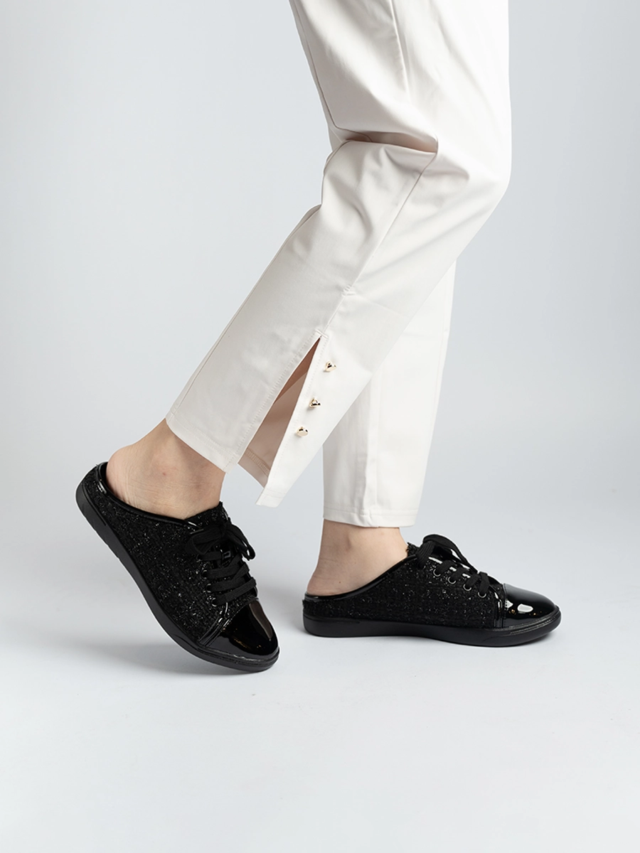 Trixy Tweed Backless Sneakers
