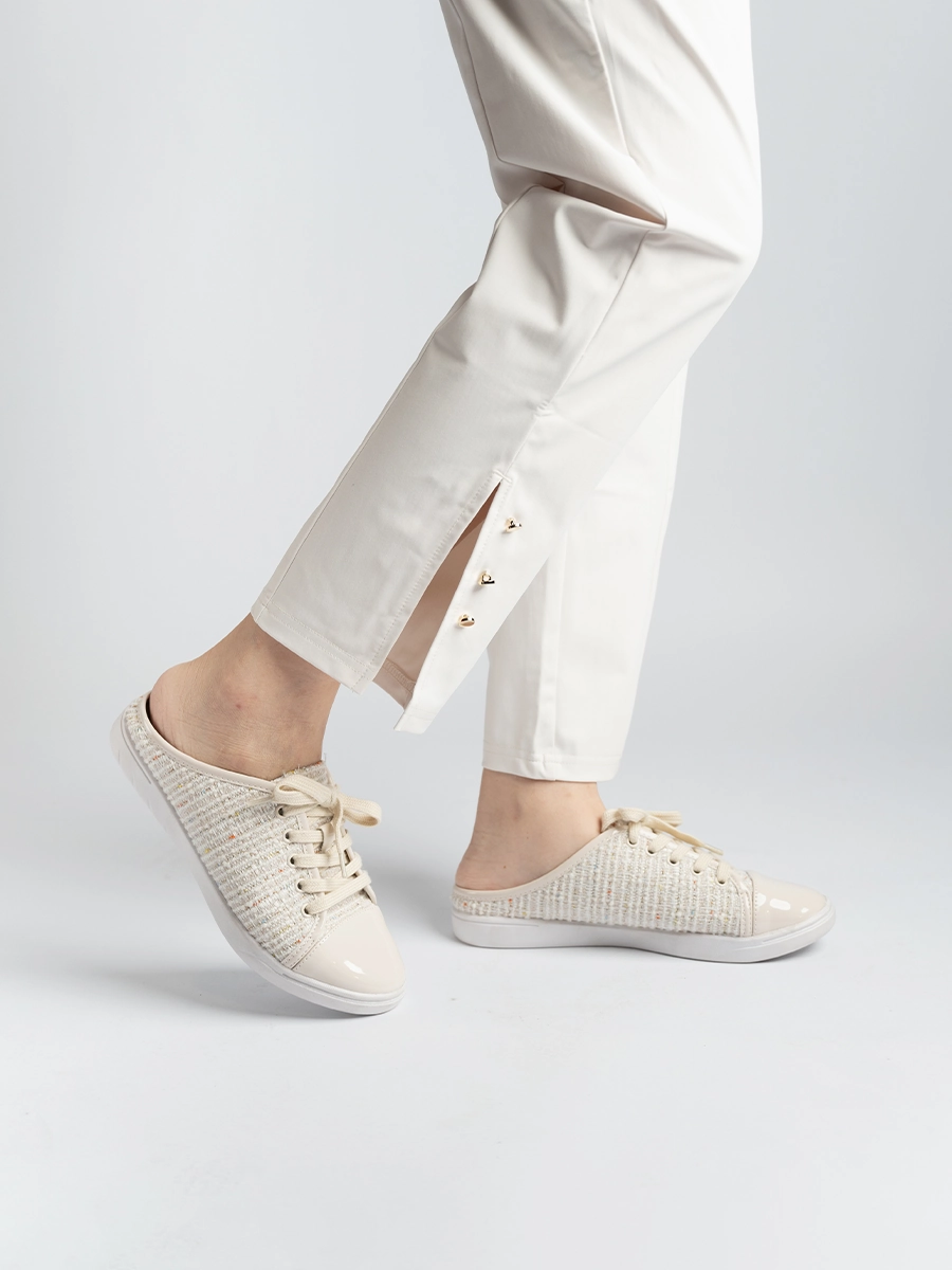 Trixy Tweed Backless Sneakers