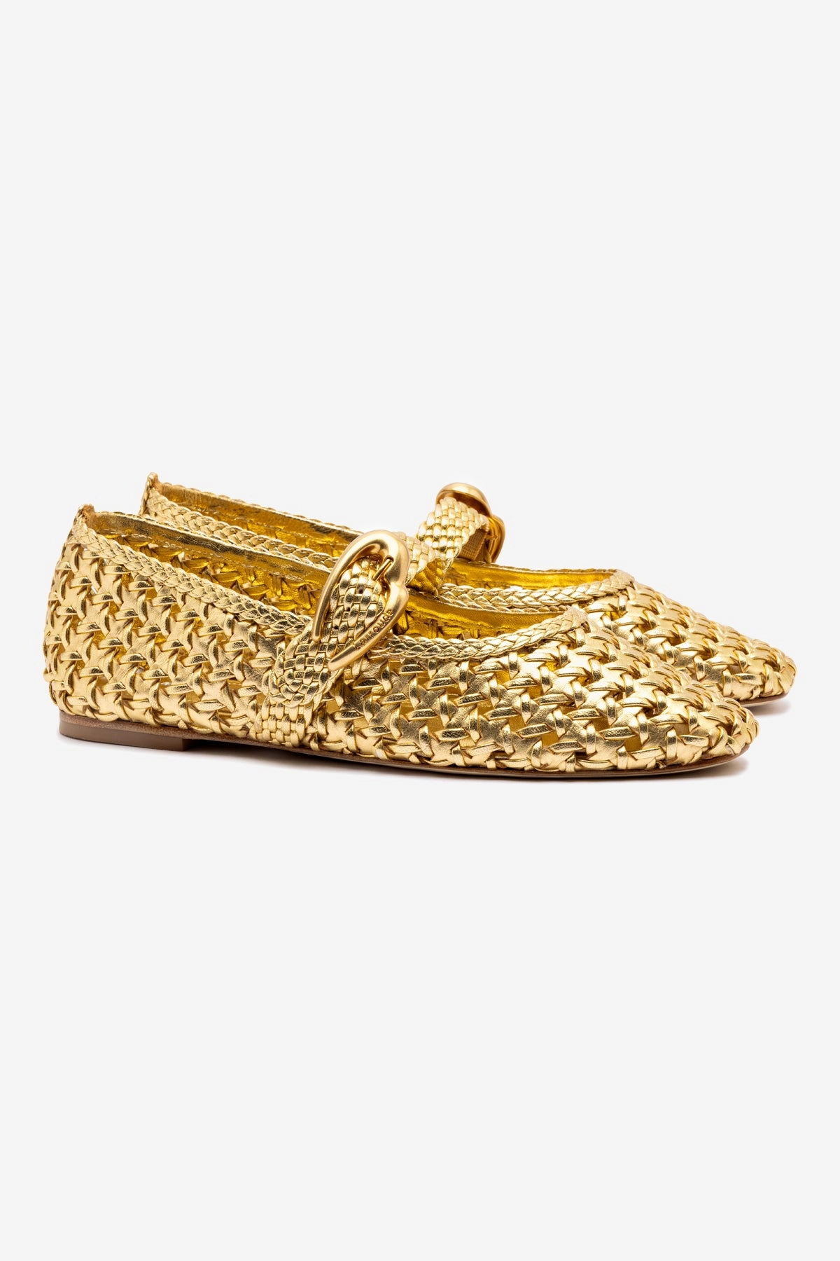 Verona New Macrame In Gold Metallic Leather