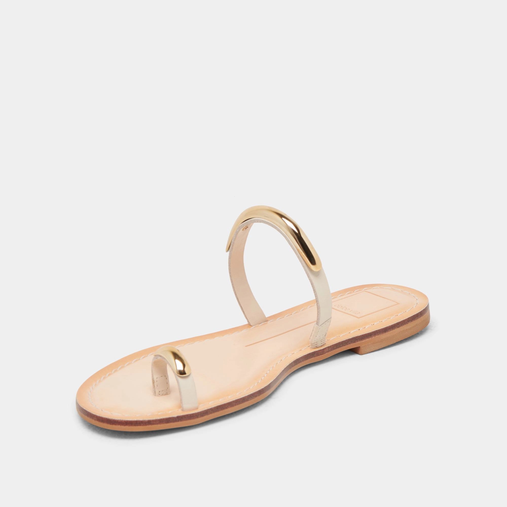 WINK WIDE SANDALS BONE LEATHER