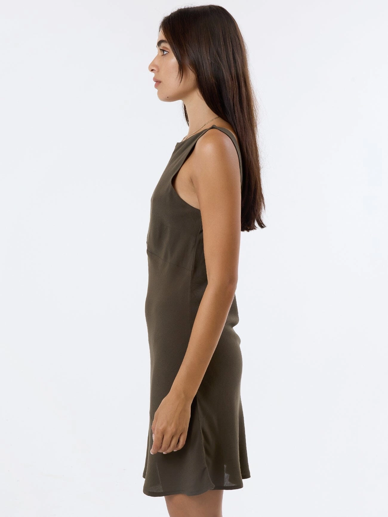 Xavier Bias Mini Dress - Tarmac
