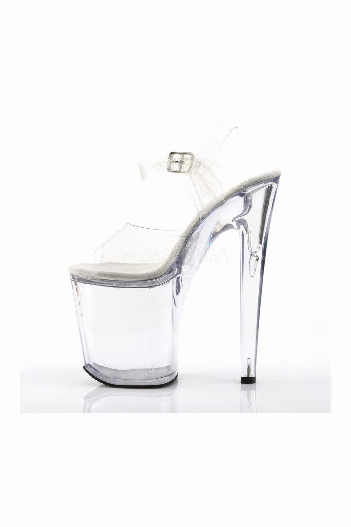 XTREME-808 Platform Sandal  | Clear Vinyl