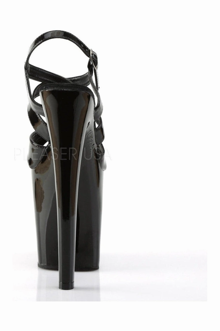 XTREME-872 Platform Sandal  | Black Patent